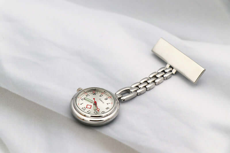 Nurse Doctor Watch on a silver chain, designed for medical professionals to wear during work.