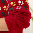 Nordic Paw Print Knitted Sweater
