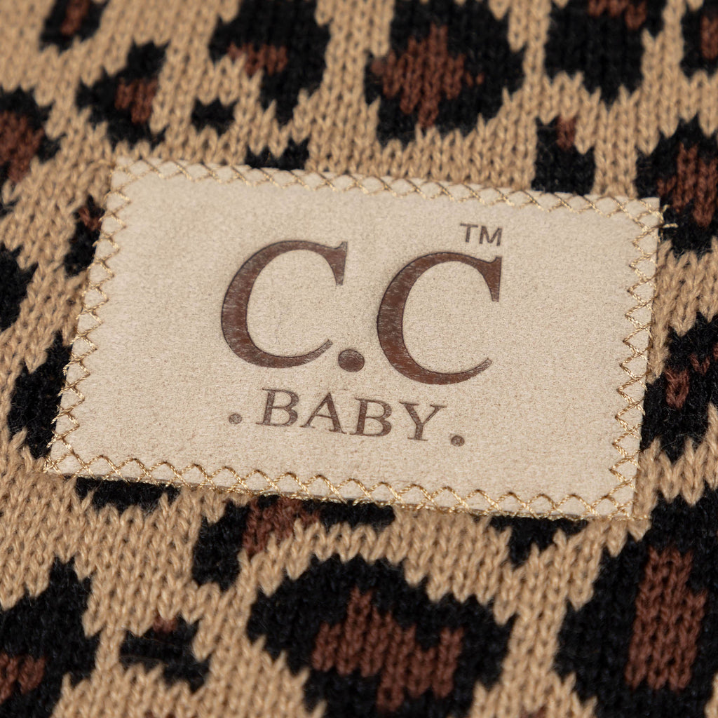 Home Leopard Knit Baby Blanket