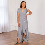 Polka Dot Maxi Wrap Dress