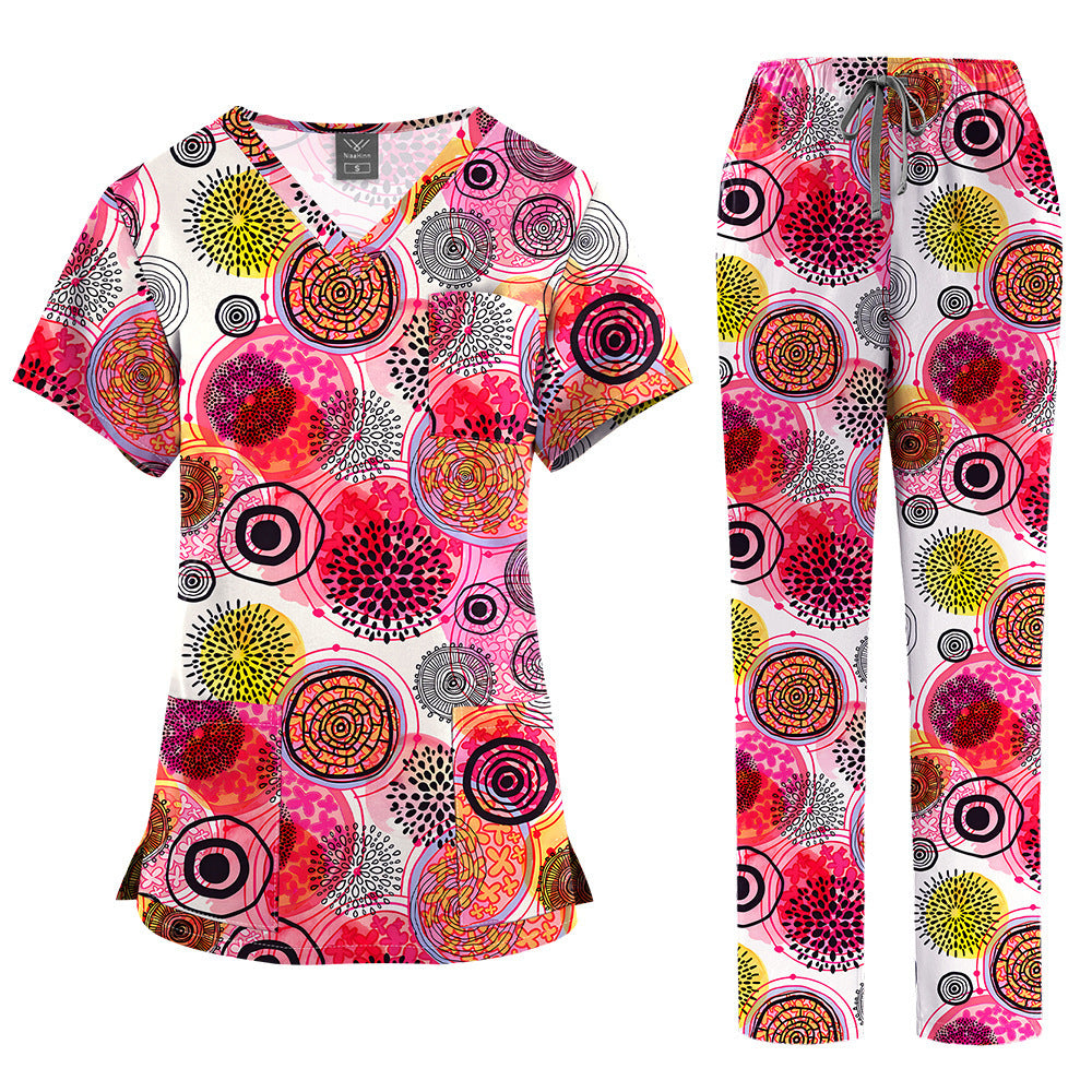 Breathable Nurse Uniform [Printed Design] | Comfortable Workwear
