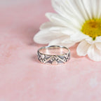 Zig Zag Paw Sterling Silver Ring