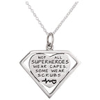 Healthcare Superhero Sterling Silver Necklace