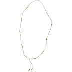 Mixed Metal & Silver Silk Necklace Wrap Bracelet