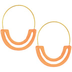Carved Tagua Hoop Earrings