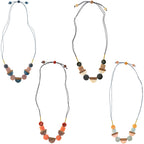Lidia Tagua Wood & Brass Necklace