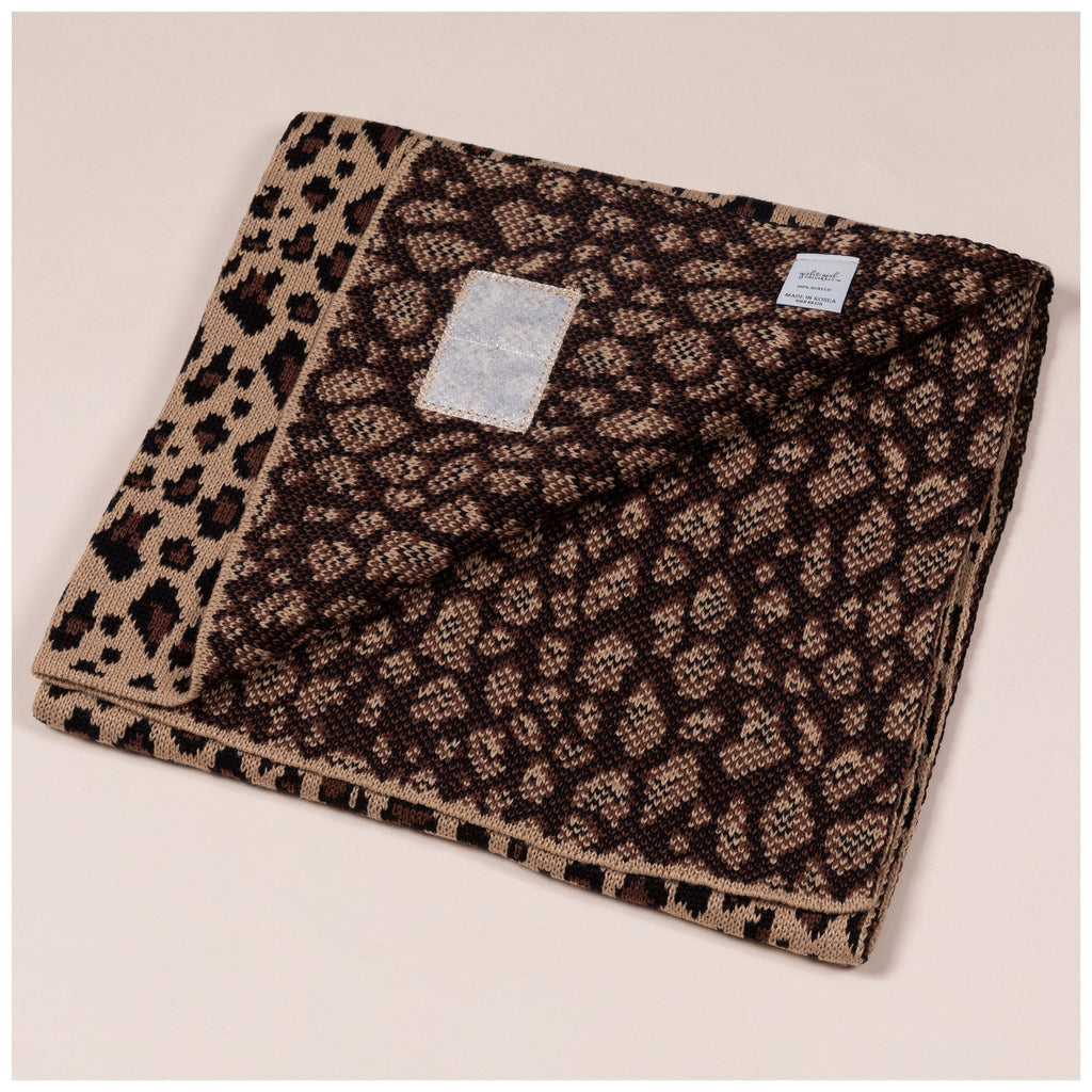 Home Leopard Knit Baby Blanket