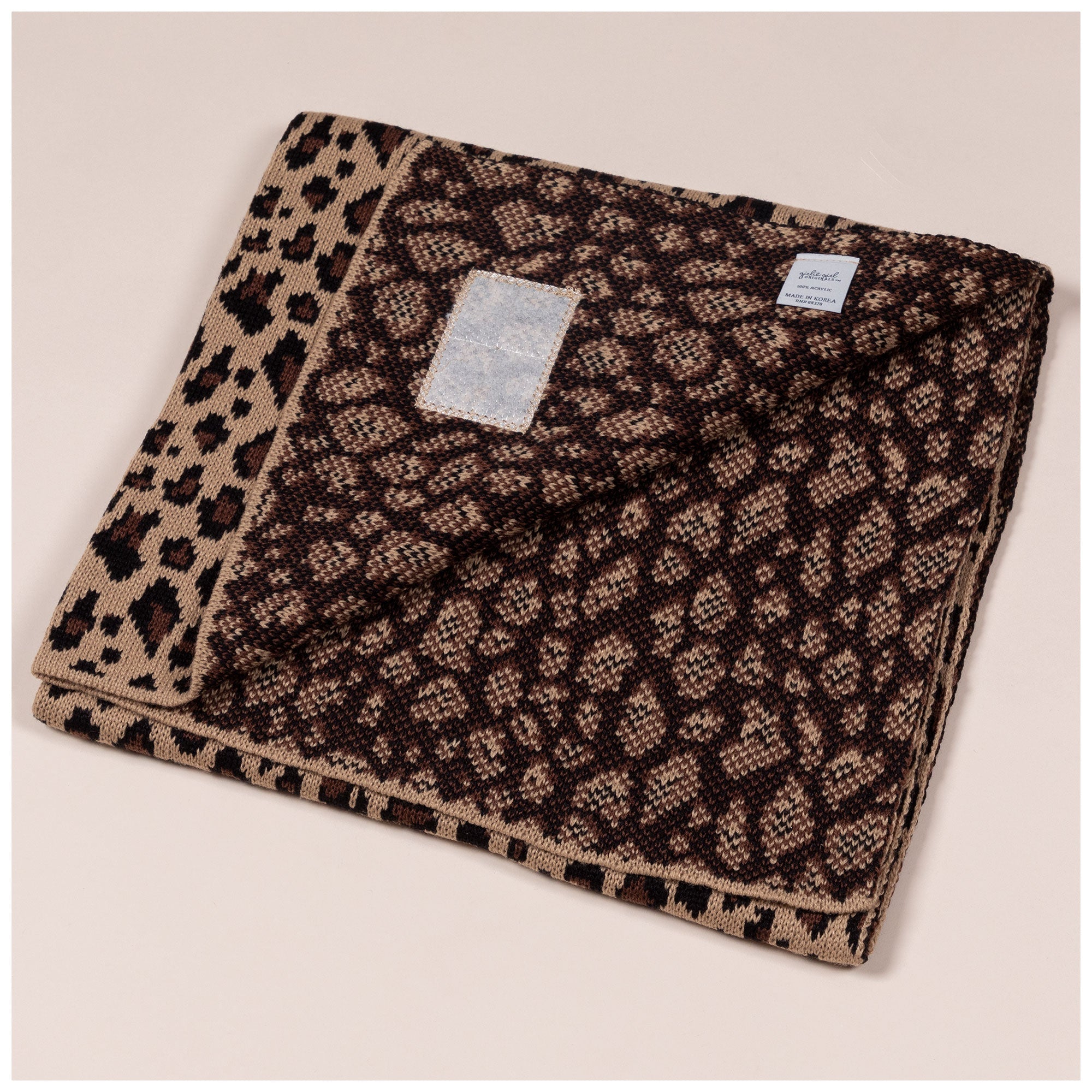 Home Leopard Knit Baby Blanket