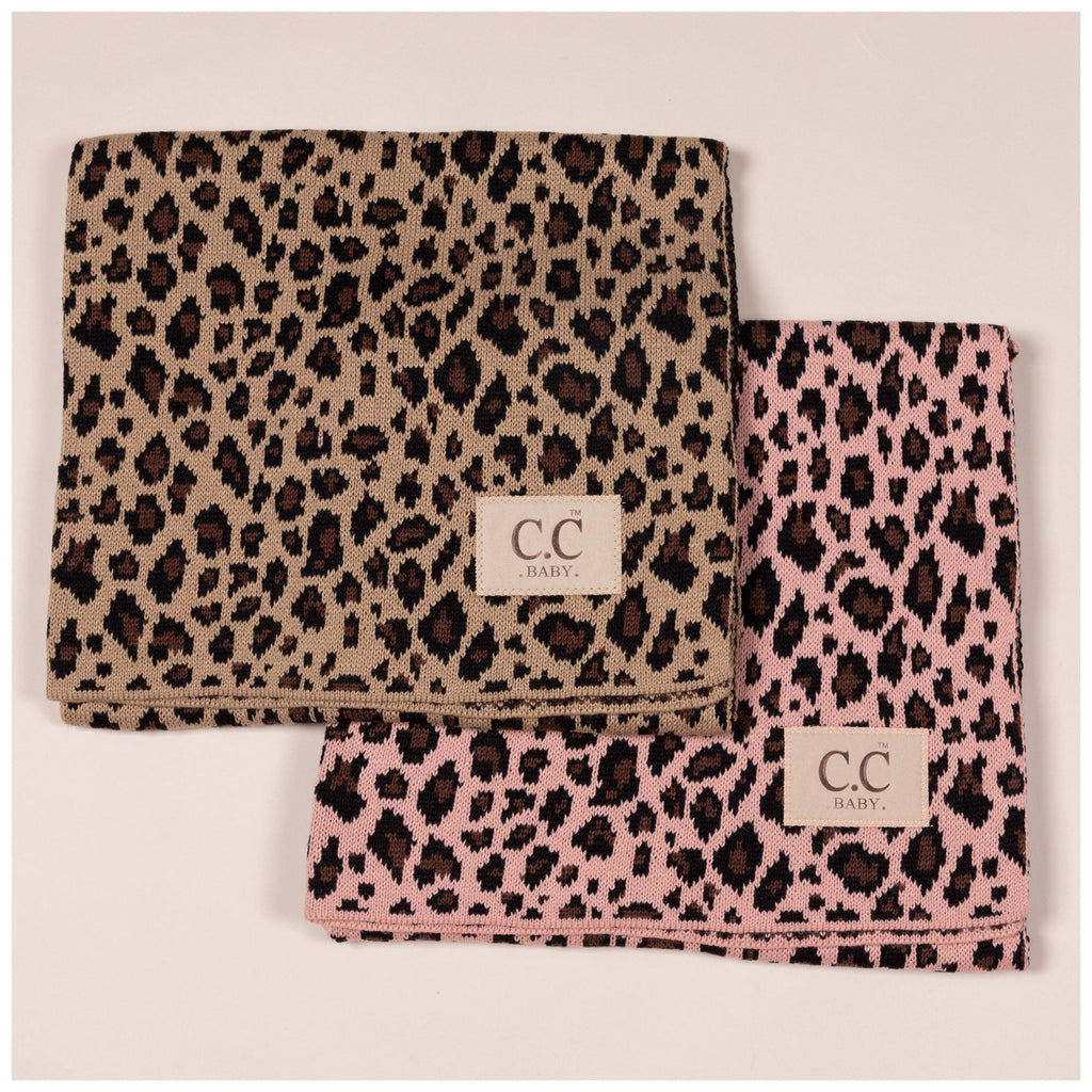 Home Leopard Knit Baby Blanket