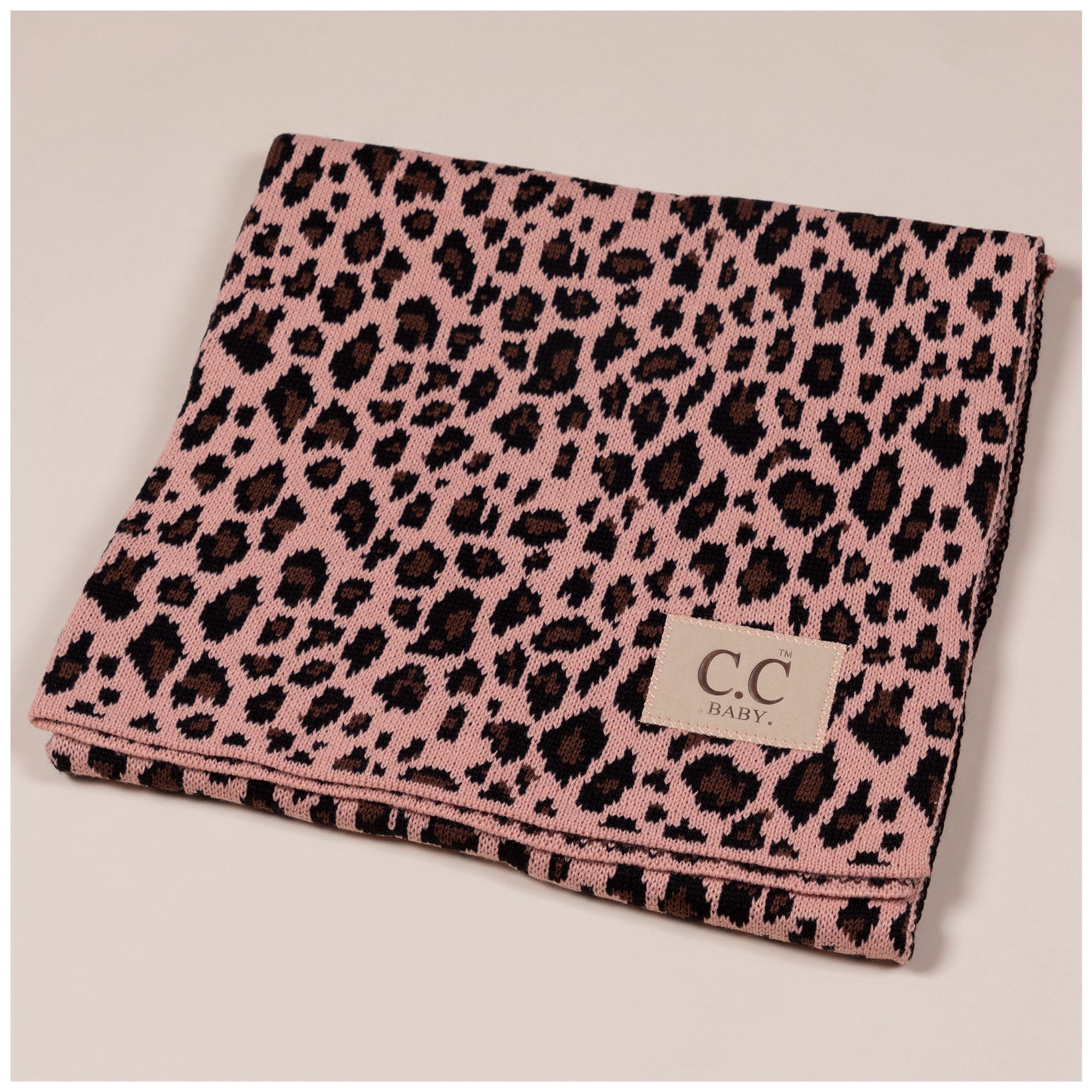 Home Leopard Knit Baby Blanket