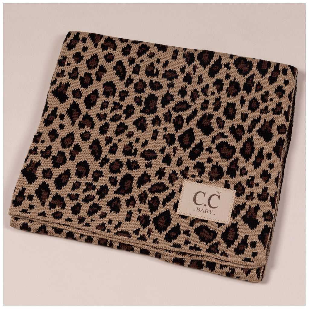 Home Leopard Knit Baby Blanket
