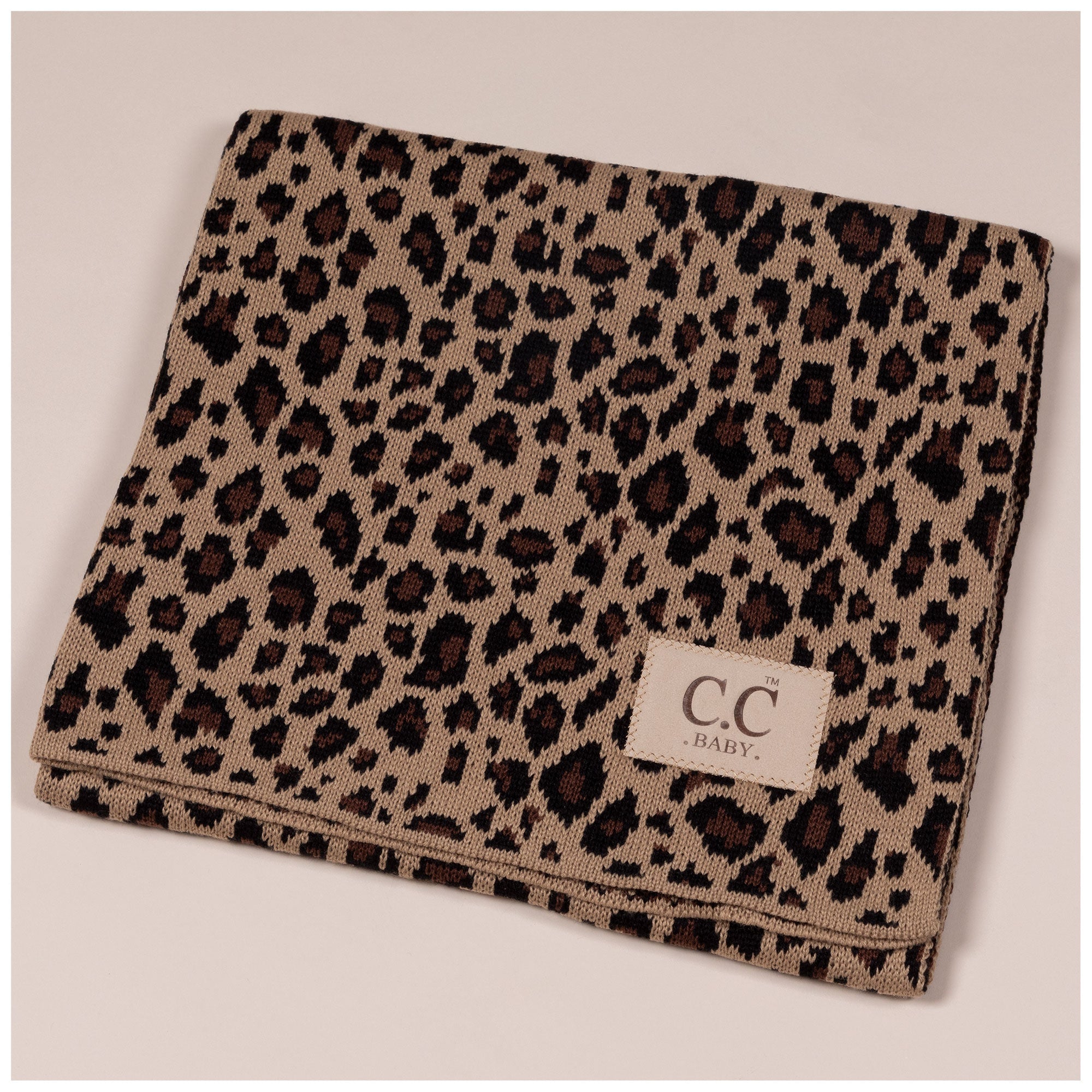 Home Leopard Knit Baby Blanket