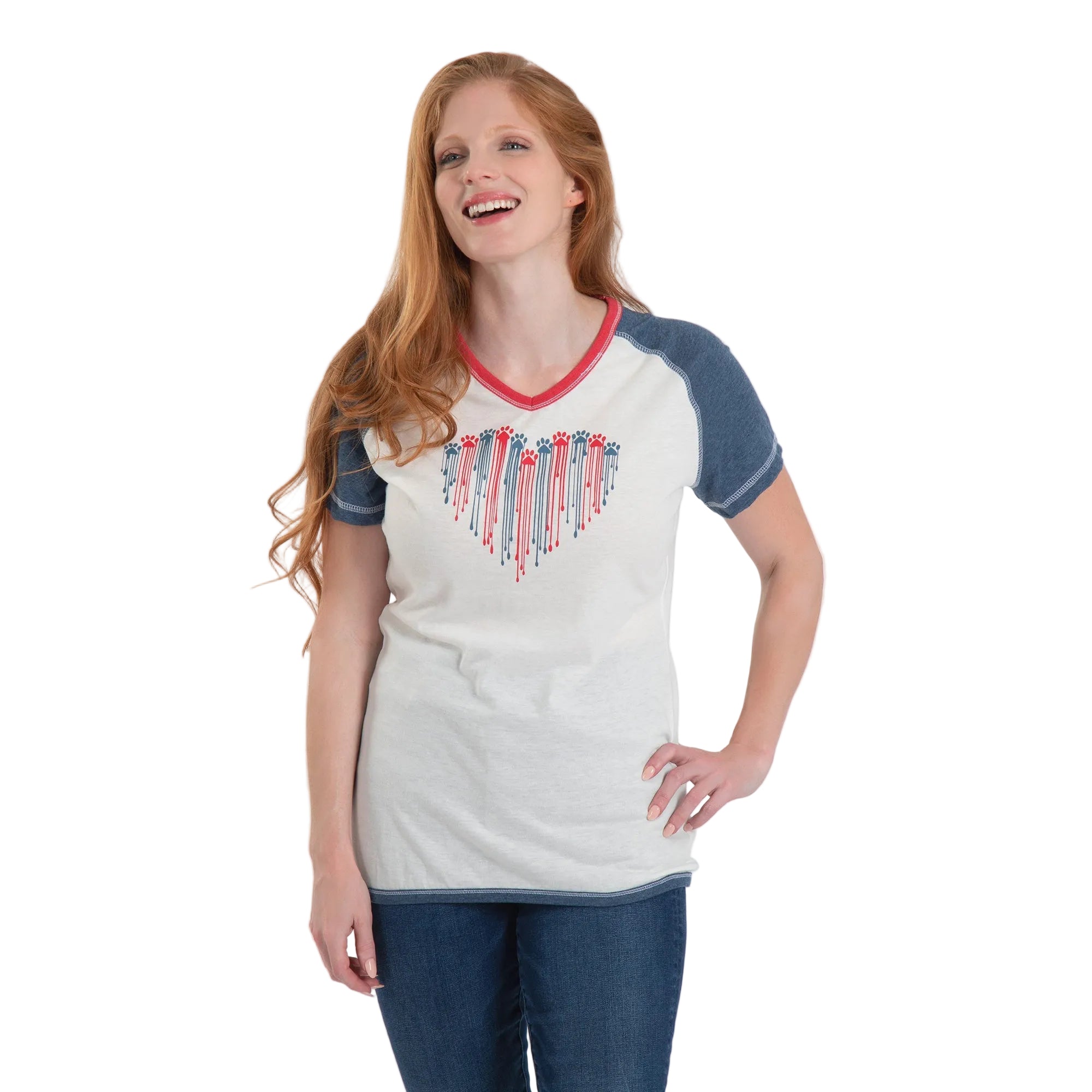 Patriotic Paw Raglan Tee