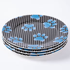 Paw Print Salad Plates - Set of 4