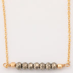 Gemstone Bar Gold Filled Necklace