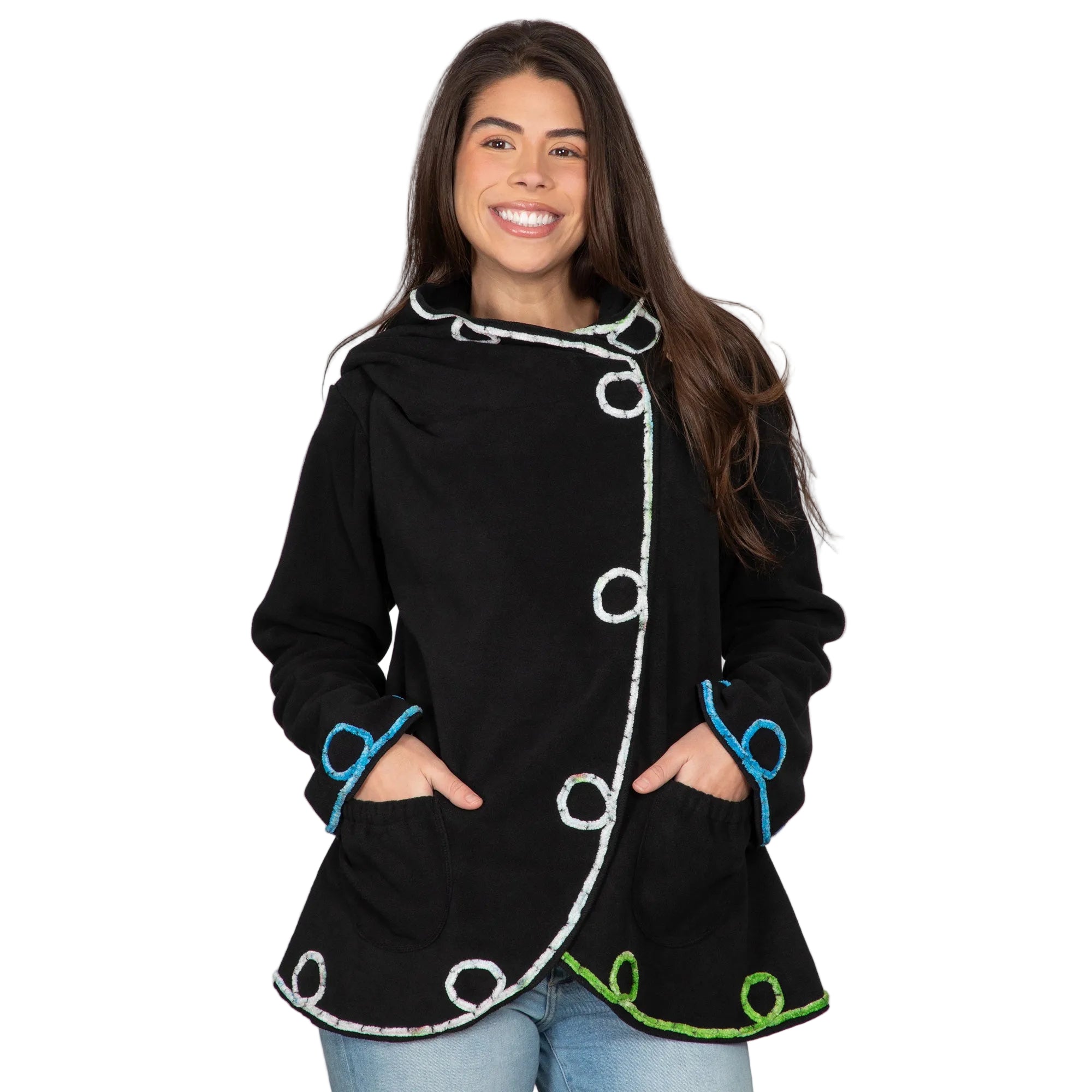 Twists and Turns Fleece Wrap Jacket