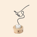 Silhouette Of Beauty Tealight Candle Holder