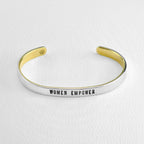 Women Empower Mixed Metals Cuff Bracelet
