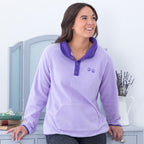 Paw Print Cadet Snap Fleece Pullover