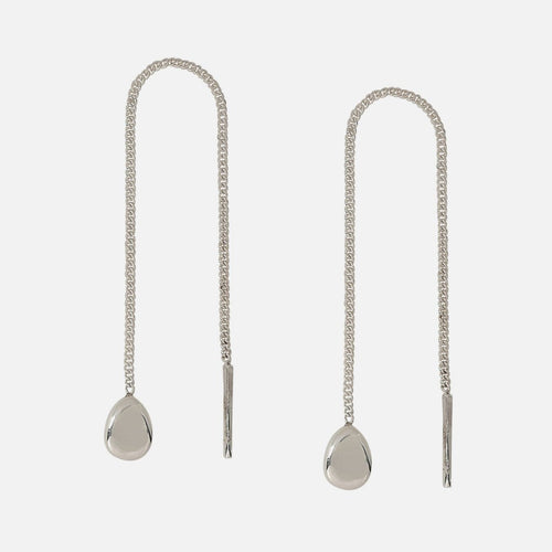 Balanced Sterling Silver Long Earrings