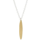 Long Oval Gold Plate Necklace