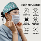 Cartoon Print Medical Scrub Cap