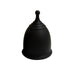 Medical Grade Silicone Menstrual Cup in black, reusable period care solution for comfortable menstrual management.