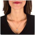 Heart & Hope Ribbon Pewter Necklace!