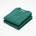 Green healthcare scrubs uniform set on white background