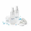 Medical grade skin moisturizing lotion and cream for patients and healthcare workers on white background