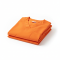 Orange healthcare scrubs uniform set on white background