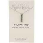 Live Love Laugh Pewter Necklace