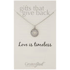 Love is Timeless Pewter Necklace