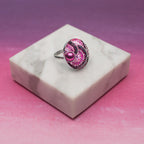 Mosaic Crystals Adjustable Sterling Ring