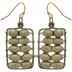 Quazi Golden Abacus Earrings