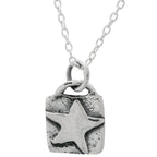 Sterling Silver Star Squared Necklace
