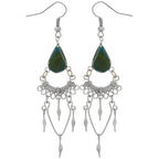 Swirls Chandelier Stone Earrings
