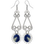 Swirls & Sunburst Stone Earrings